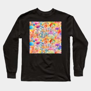 watercolor mushrooms Long Sleeve T-Shirt